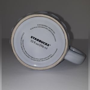 Starbucks | Anniversary White Gold Scales  Ceramic Handle Mugs 10oz Set of 4